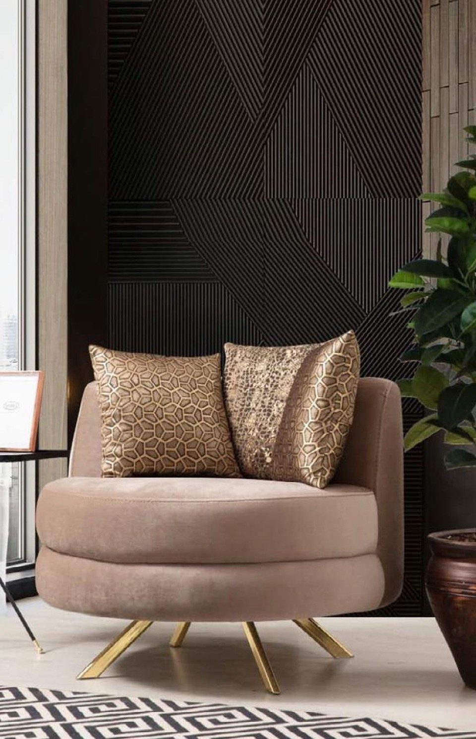 Xlmoebel Loungesessel Luxuriöser Designstuhl im klassischen Stil für Wohnzimmer und Lou (1-St., Einzelsessel), Made in Europa