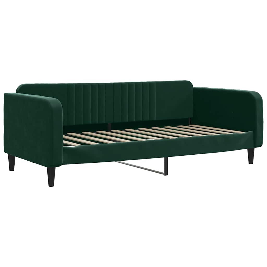 vidaXL Bett Tagesbett Dunkelgrün 90x200 cm Samt
