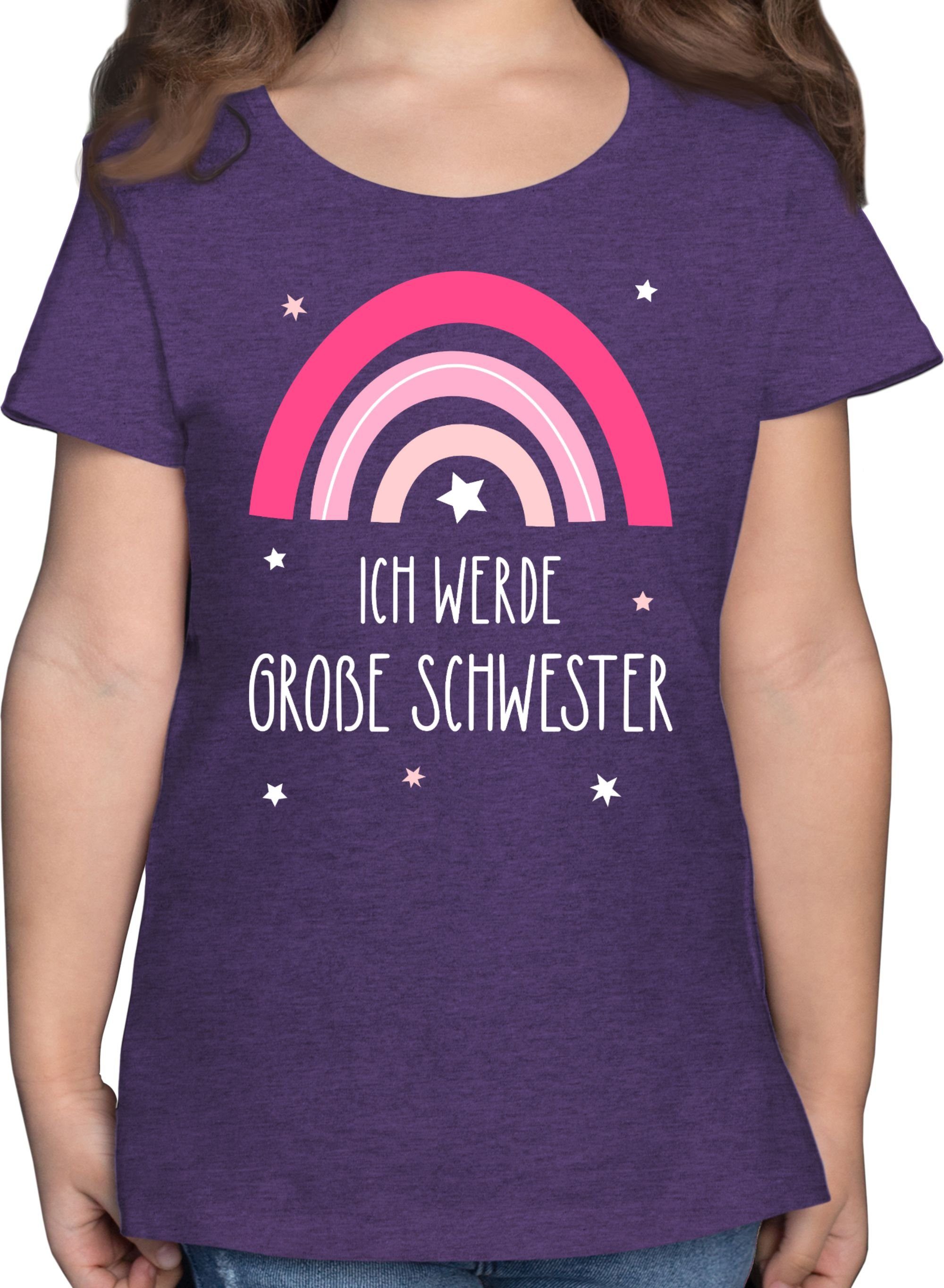 T-Shirt Ich werde große Schwester - Regenbogen - grosse Schwester