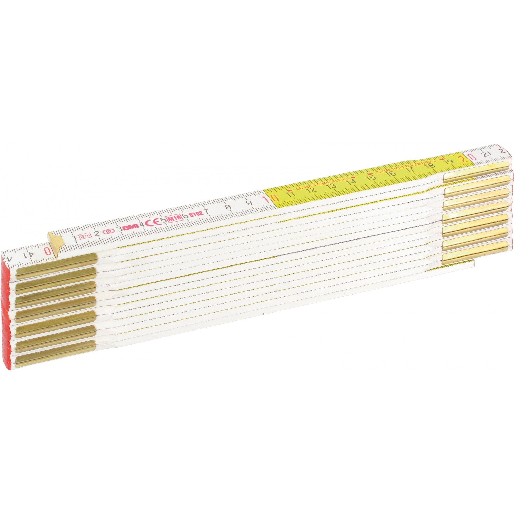 BMI Zollstock BMI Holz Gliedermaßstab 3m, EG-Genauigkeitsklasse: III