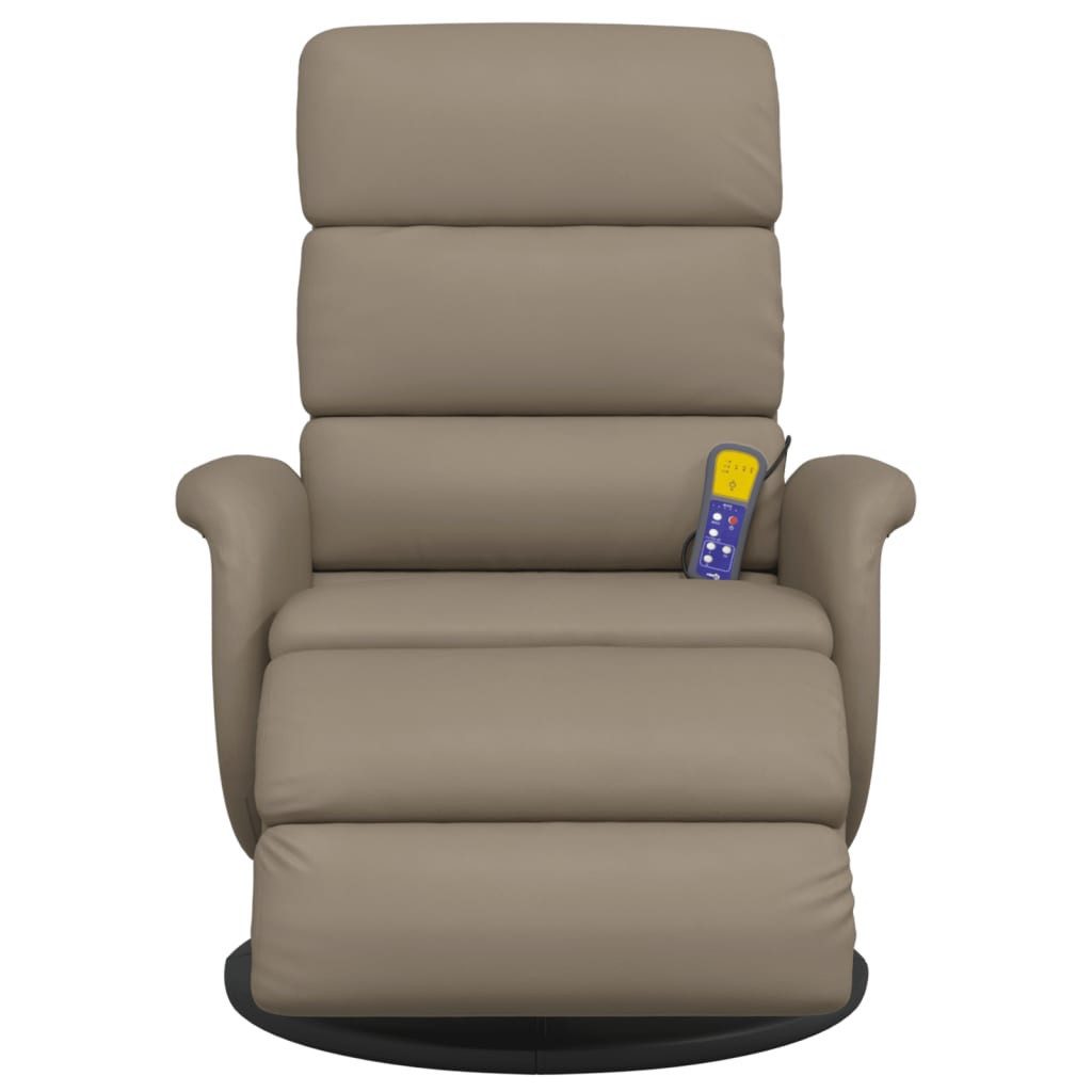 vidaXL Sessel Massagesessel mit Fußteil Cappuccino-Braun günstig online kaufen