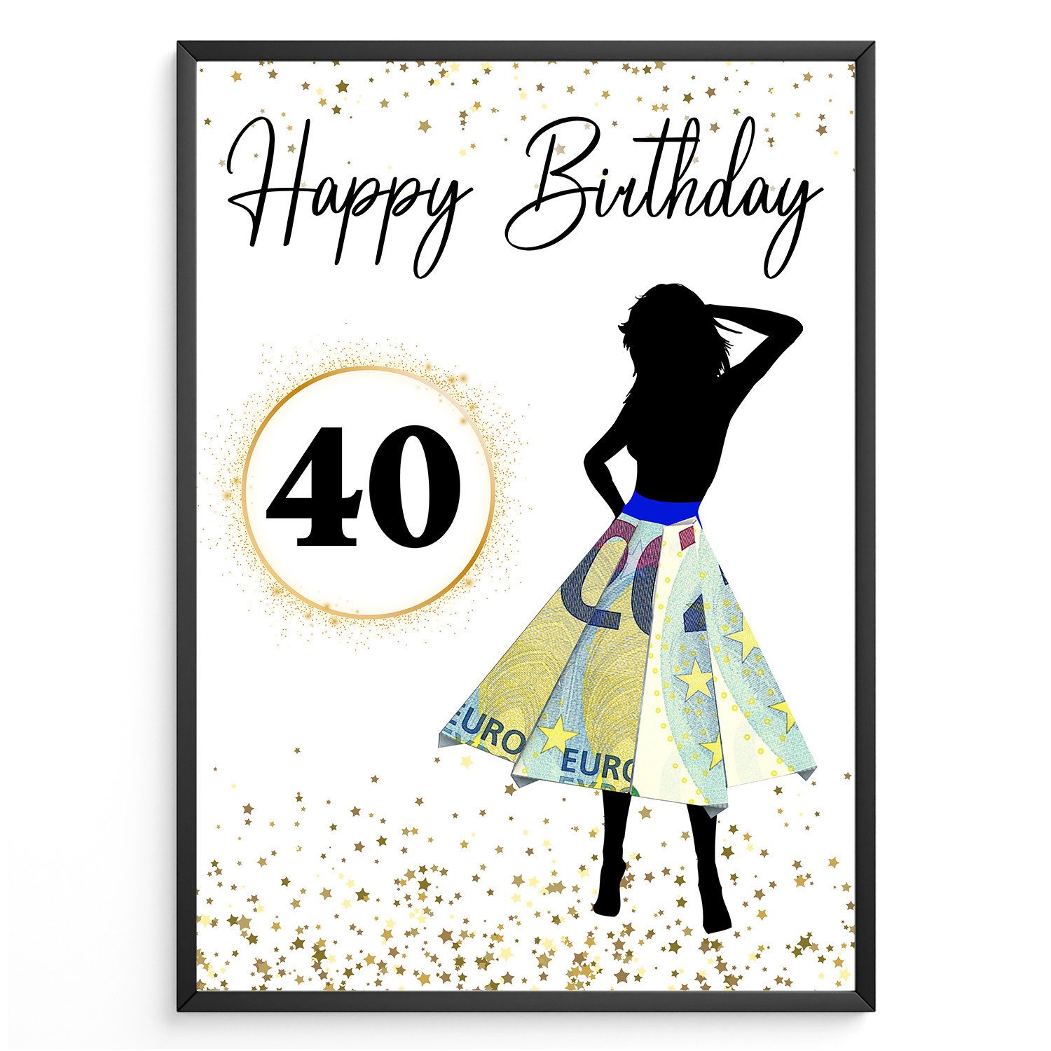 Tigerlino Poster Geburtstag Geldgeschenk Frauen Geburtstagsgeschenk günstig online kaufen