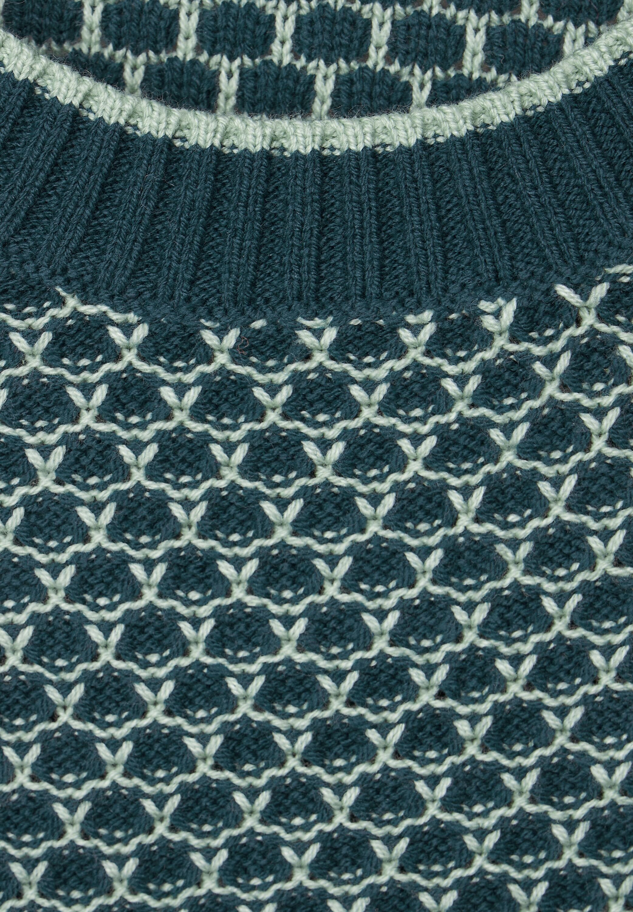 CECIL Rundhalspullover aus softem Materialmix