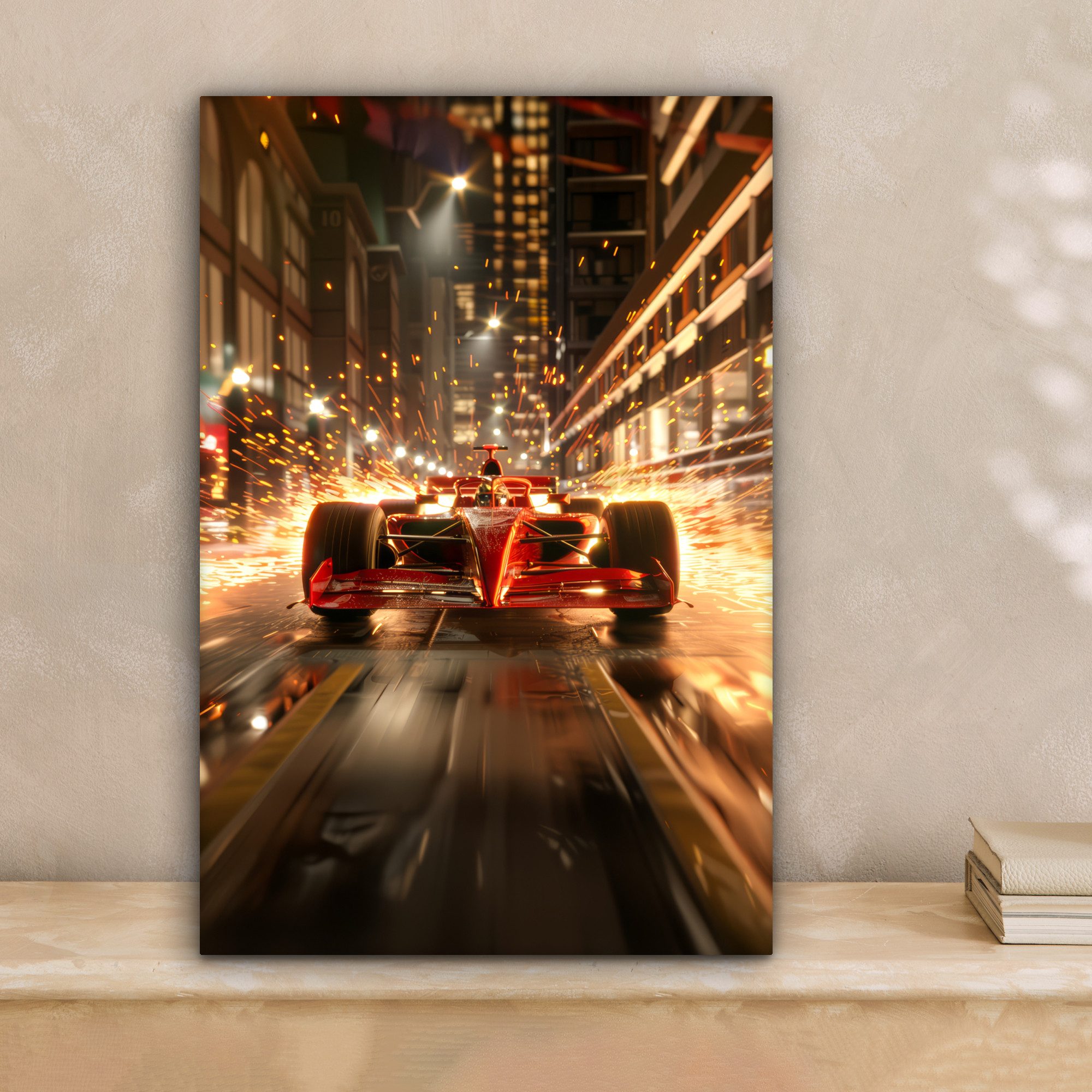 OneMillionCanvasses® Leinwandbild Formel 1 - Auto - Rennen - Gold - Jungen, günstig online kaufen