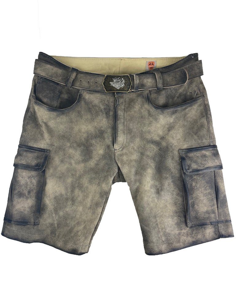 Maddox Trachtenlederhose MADDOX Kurze Cargo Herren Lederhose 'Denigo' mit G