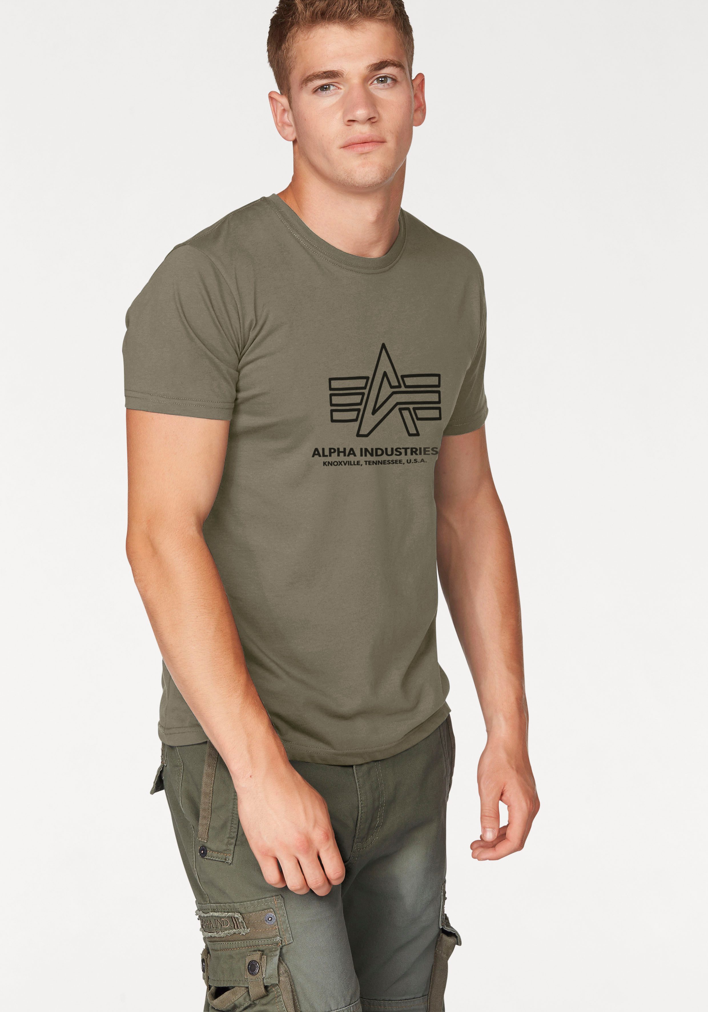 Alpha Industries Rundhalsshirt Logo Print T