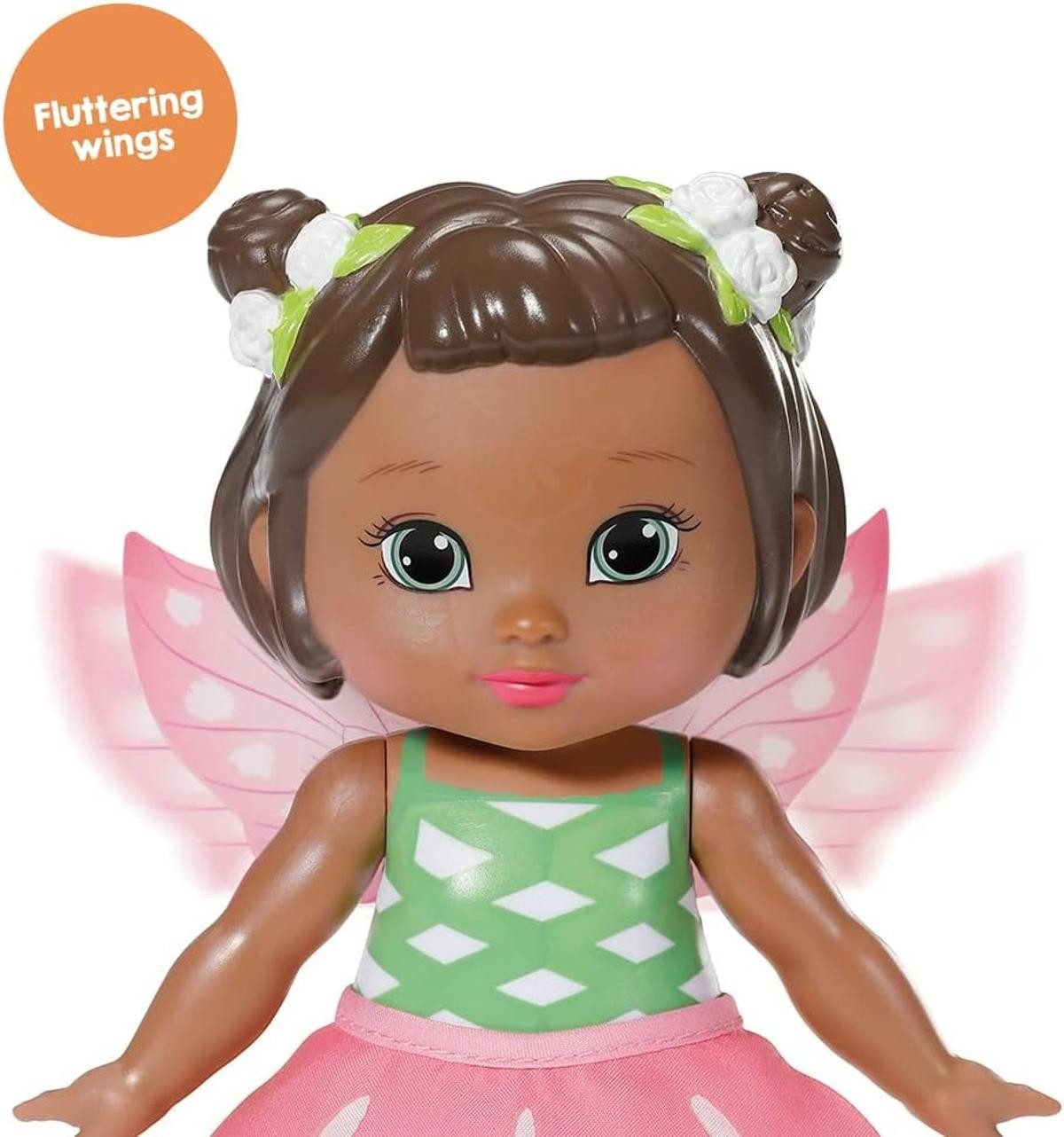 ZAPF Anziehpuppe BABY born Fairy Peach 18 cm Feen-Puppe mit flatternden Flügeln 833773