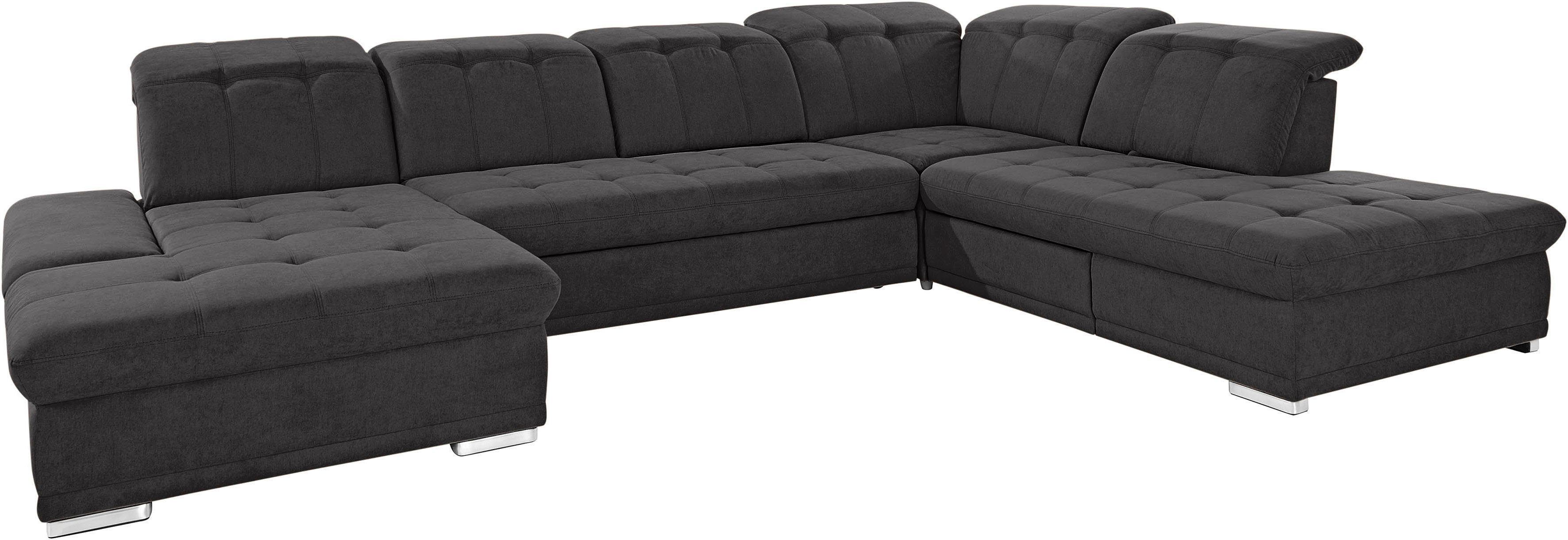 COTTA Wohnlandschaft Holiday U-Form mit Sitztiefen-, Armteil- und Kopfteilverstellung, wahlweise mit Bettfunktion & Bettkasten