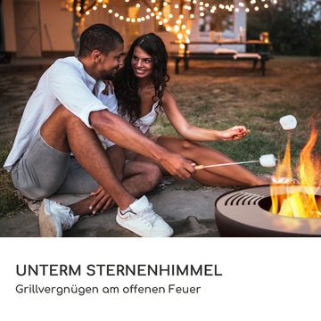 blumfeldt Feuerschale Savage 2.0, (Set), Feuerschale Garten mit Grill Feuerkorb Feuerstelle Outdoor