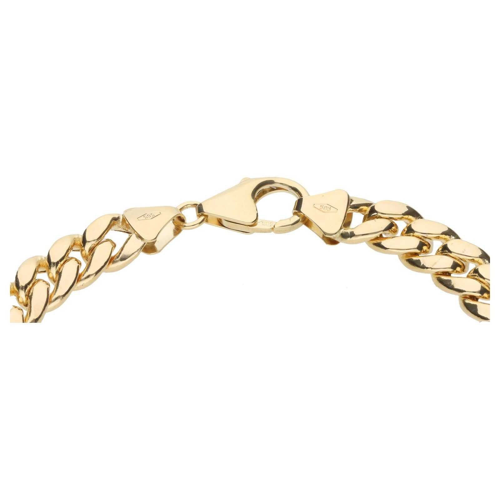 Luigi Merano Armband Panzerkette, Panzerarmband, teilmassiv, Gold 585 günstig online kaufen