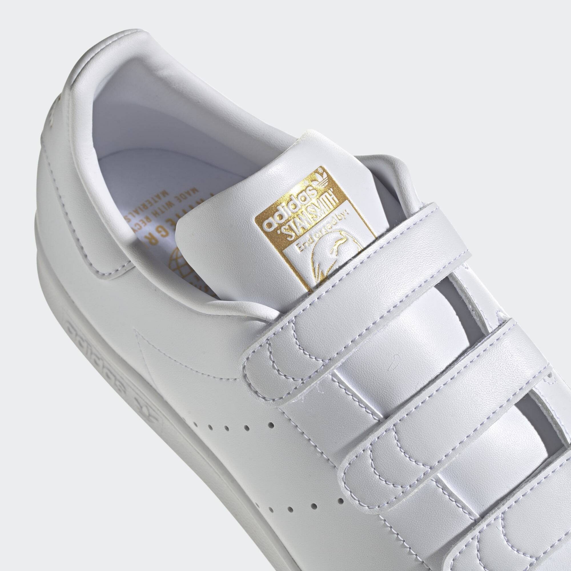 White Sneaker Cloud adidas White Originals / Cloud STAN Metallic Gold / SCHUH SMITH