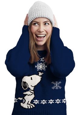 United Labels® Weihnachtspullover Der Peanuts Winterpullover Unisex - Snoopy Blau
