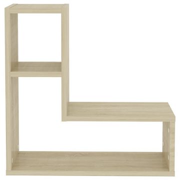 furnicato Wandregal Wandregale 2 Stk. Sonoma-Eiche 50x15x50 cm Holzwerkstoff