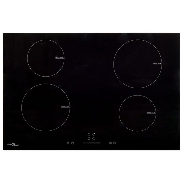 vidaXL Induktions-Kochfeld Induktionskochfeld mit 4 Platten Touch Control Glas 77cm 7000 W