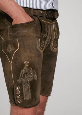 Spieth & Wensky Shorts Lederhose Wallersee mit Stickerei