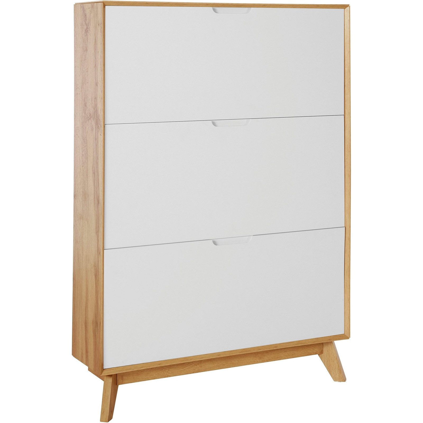 freiraum Schuhkipper Essen, in Weiß / Eiche Dekor - 89x125x24cm (BxHxT)