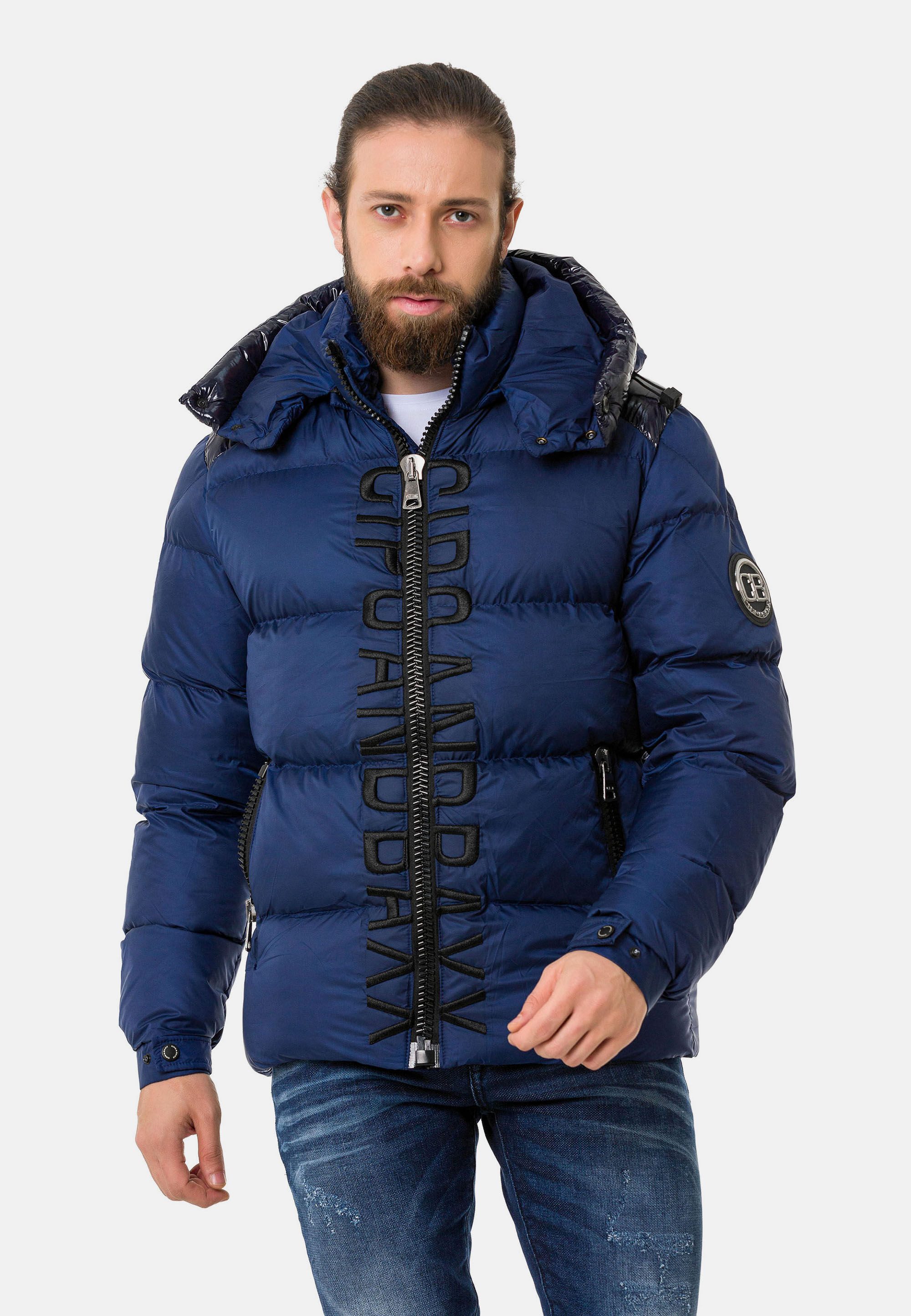 Cipo & Baxx Winterjacke Winterjacke mit modischen Schriftzug günstig online kaufen