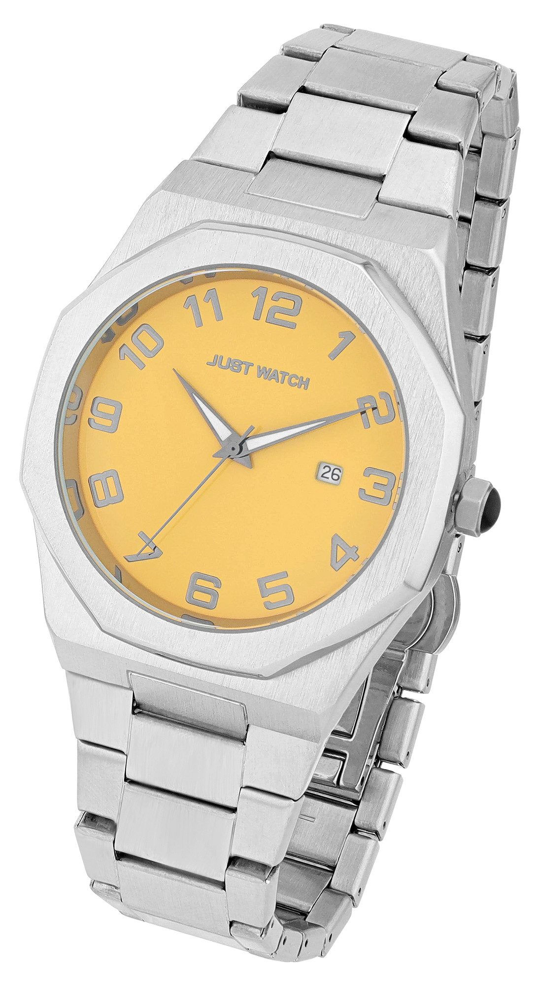 JUST WATCH Quarzuhr JW20178 markant, männlich, Edelstahl, 42 mm, kürzbar