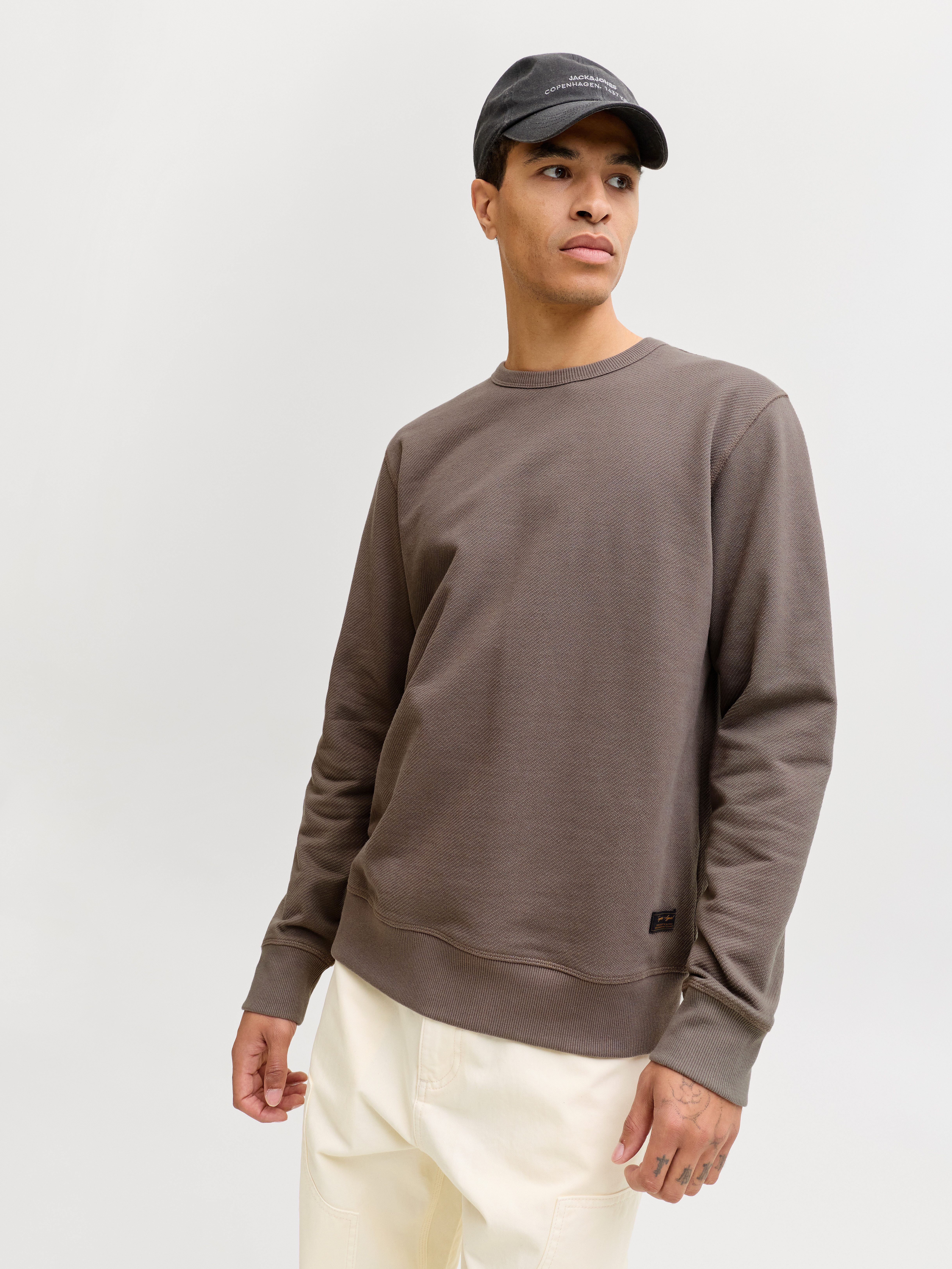 Jack & Jones Sweatshirt JJEDOVER CLASSIC SWEAT CREW NECK SN mit Markenlabel günstig online kaufen