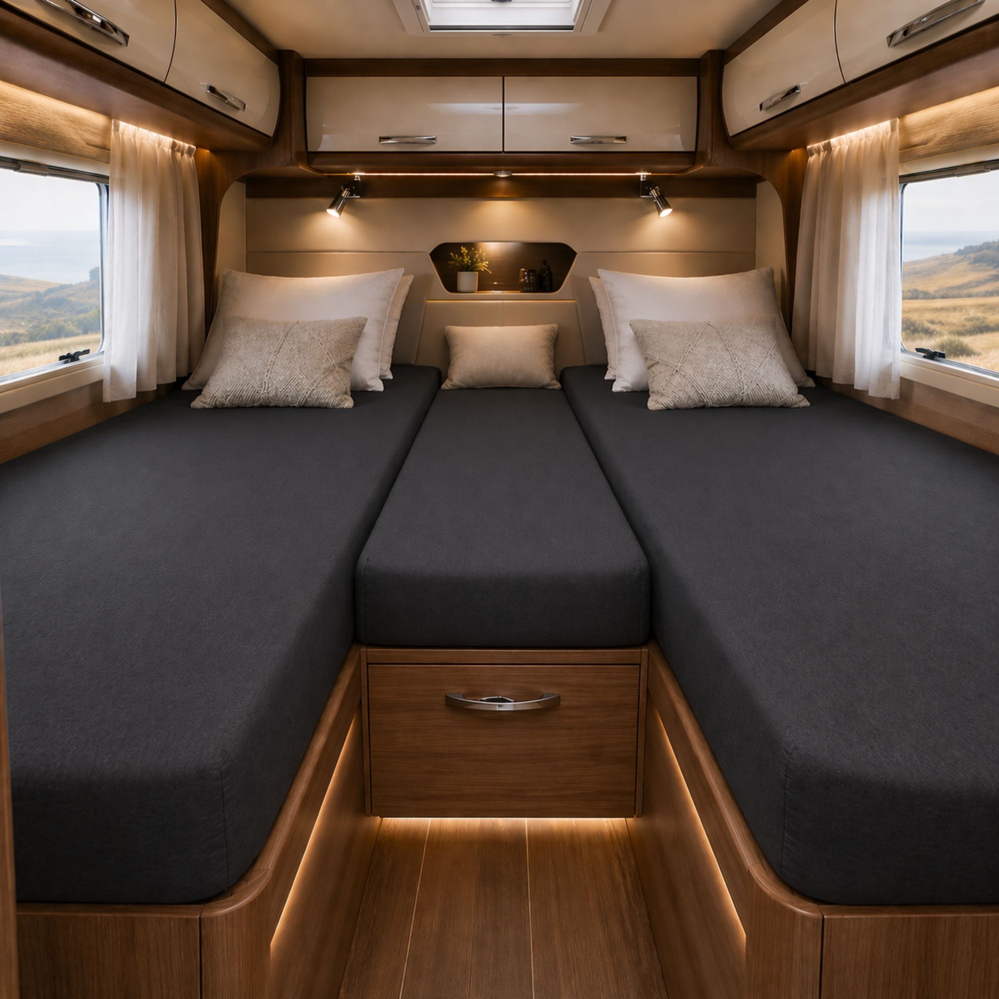 EXKLUSIV HEIMTEXTIL Spannbettlaken Frottee Spannbettlaken für Wohnmobile Heckbett 3-teilig, Frottee, Gummizug: Rundum, (3 Stück), mit Rundumgummizug