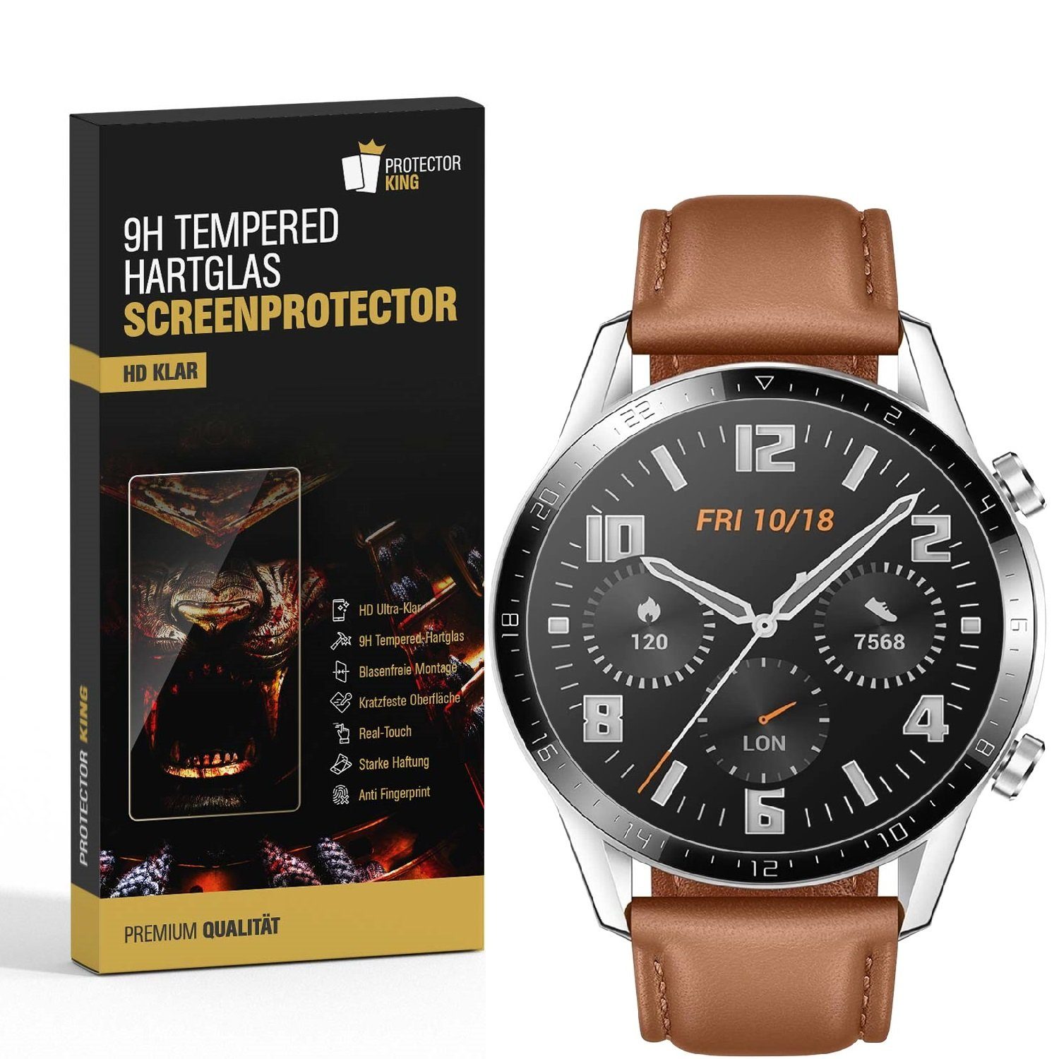 Protectorking Schutzfolie »1x 9H Hartglas für Samsung Galaxy Watch 42mm  Displ«, (1-Stück, 1-Set), Quailitative 9H Panzerglas HD ULTRA KLAR online  kaufen | OTTO