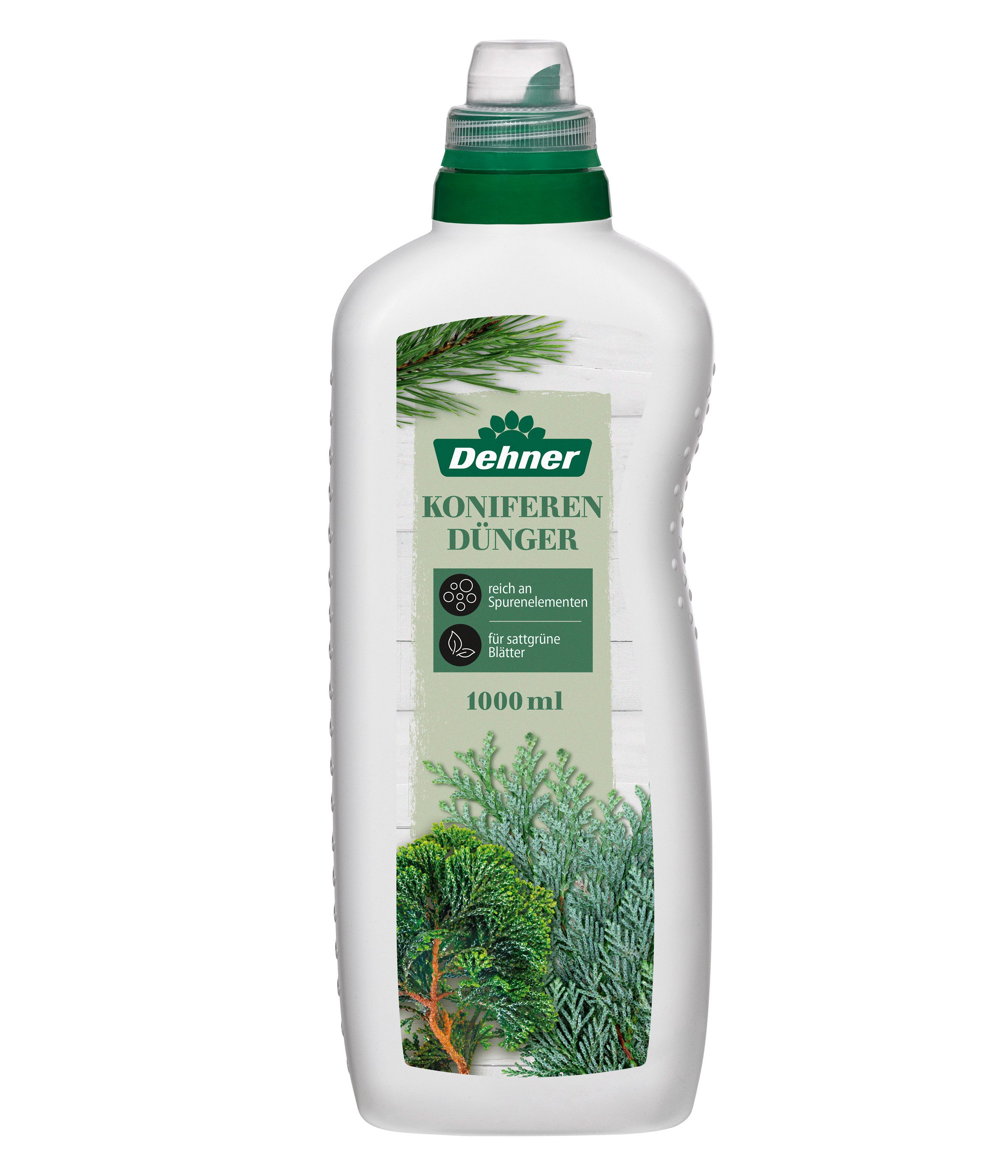 Dehner Blumendünger Koniferendünger, hochwertiger NPK-Dünger, 1 l, für ca 100 l, 100 l Gießwasser, Flüssigdünger, organisch mit Spurennährstoffen