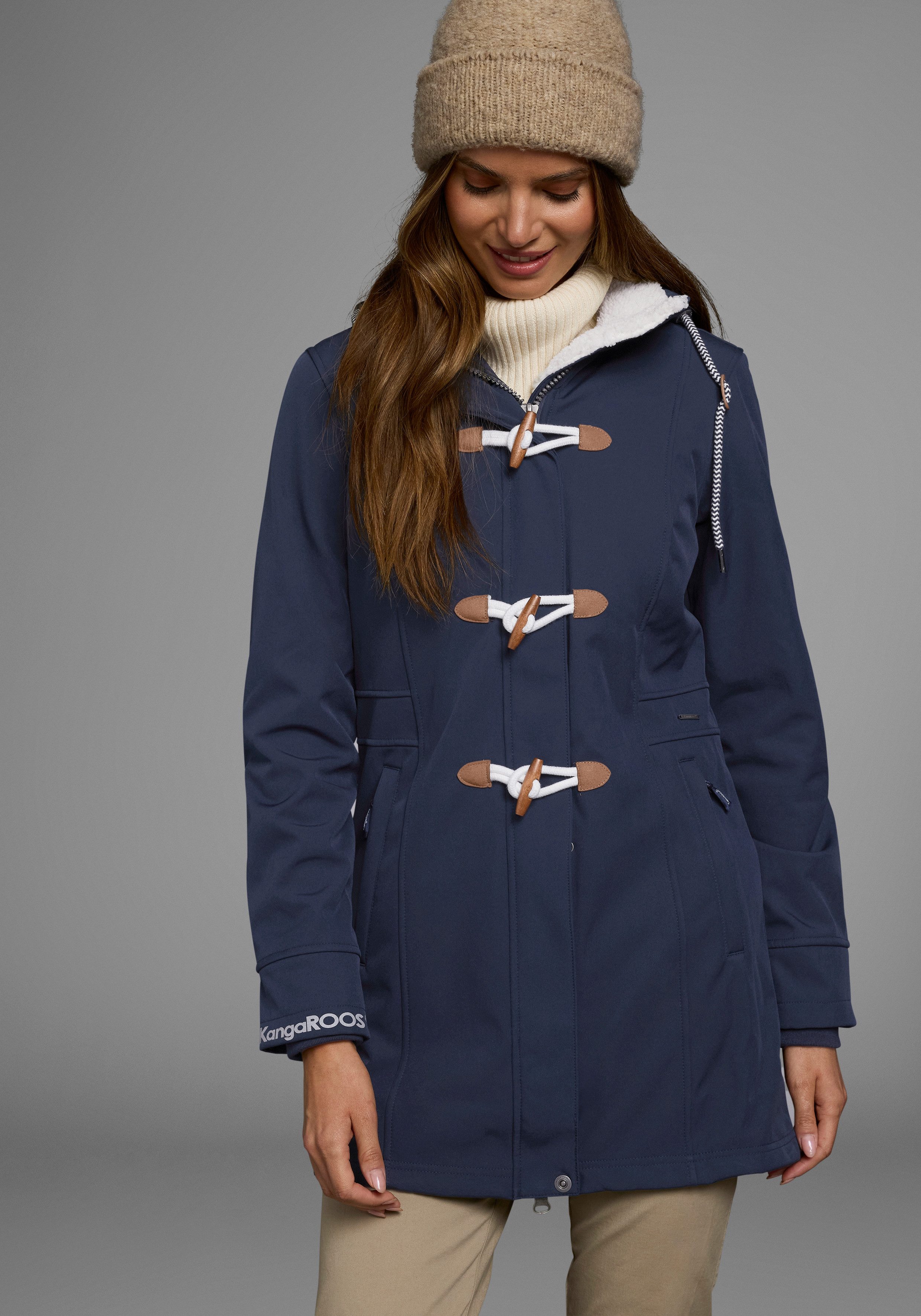 KangaROOS Softshelljacke figurbetonte Passform, normaler Schnitt, mit abneh günstig online kaufen