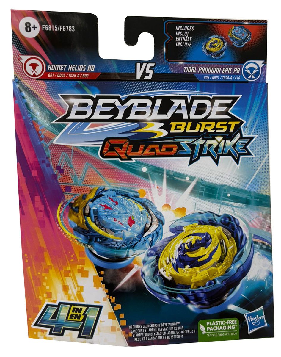 Speed-Kreisel Beyblade F6815 Burst Quad Strike Tidal Pandora Epic P8 vs Homet Helios