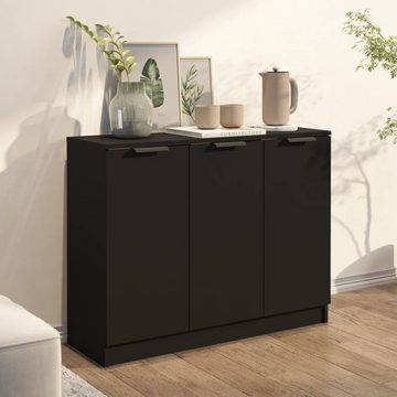 furnicato Sideboard Schwarz 90,5x30x70 cm Holzwerkstoff