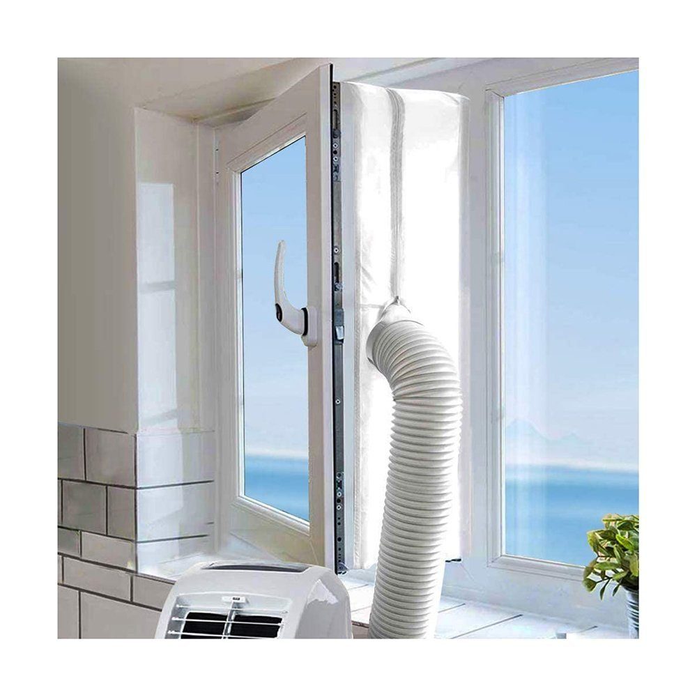 TUABUR Klimaanlagenschlauch Fensterdichtung für Ablufttrockner, am Fenster befestigt, 400 cm