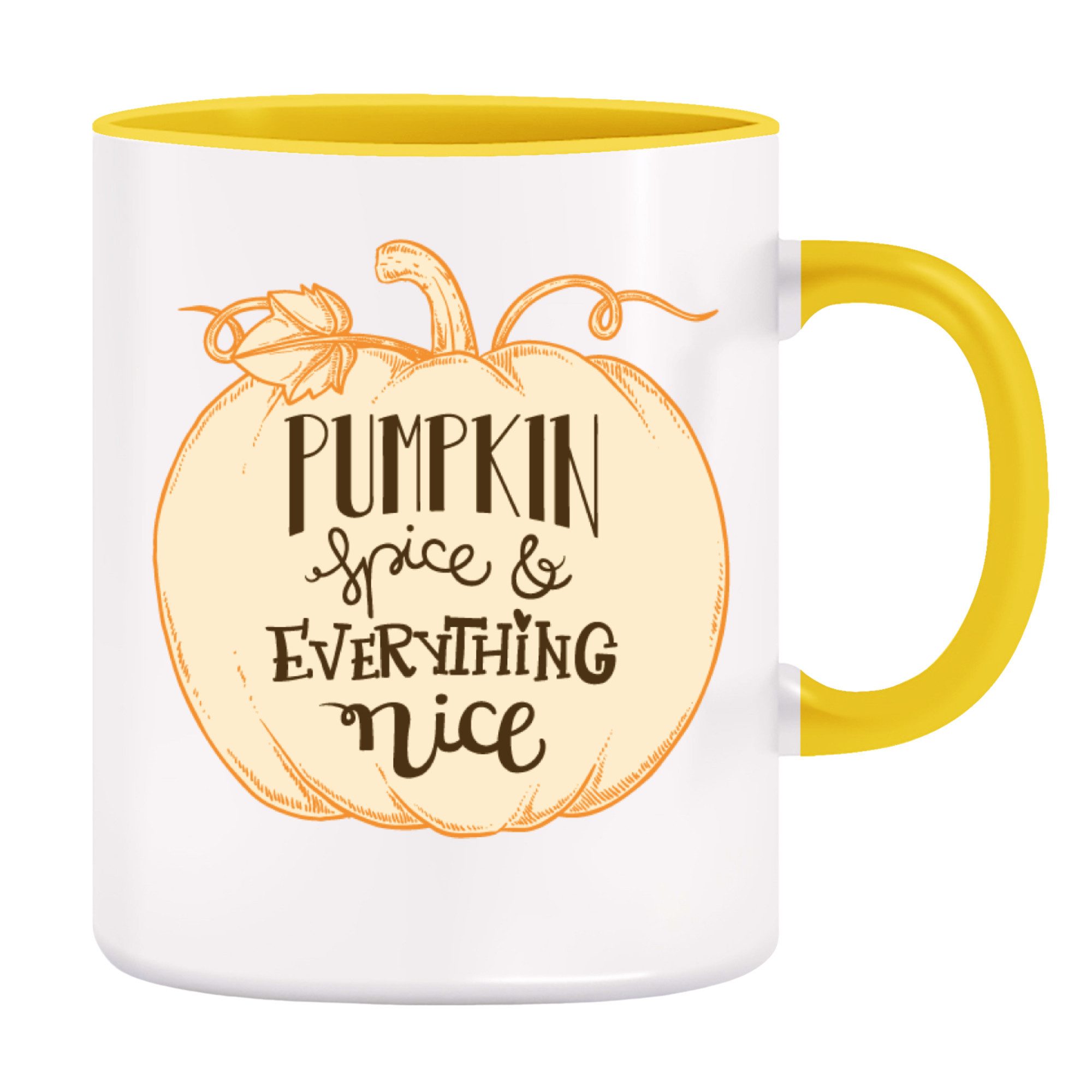 Giftandprint Tasse Pumpkin Spice deko, Kürbistasse, Geschenk, Kürbis, Weihnachten, Spüllmaschinengeeignet, Mikrowellengeeignet