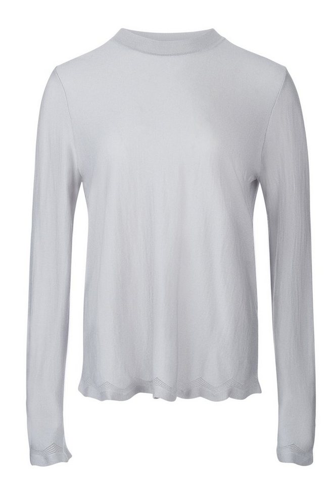 GIORDANO ladies Langarmshirt mit gewellten Säumen