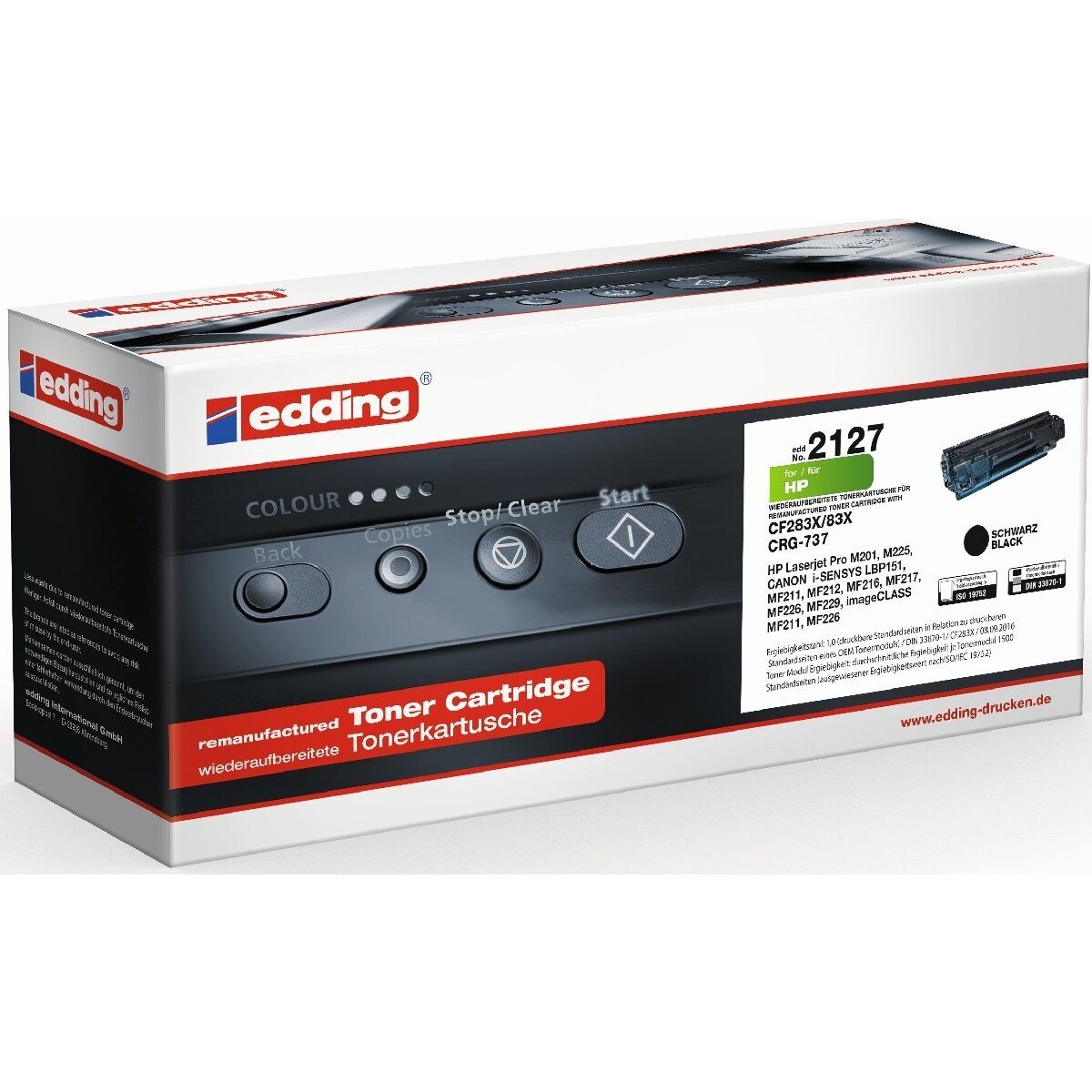 edding Tonerpatrone Tonerkartusche kompatibel mit HP CF283X black