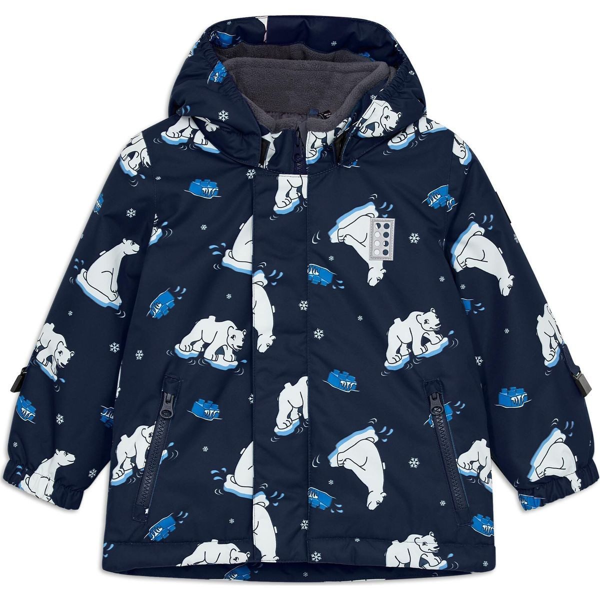 LEGO® kidswear Steppjacke LEGO JAKKE – LWJERI 701 Bunte, warme LEGO® Jacke mit Eisbären-Print, winddicht und