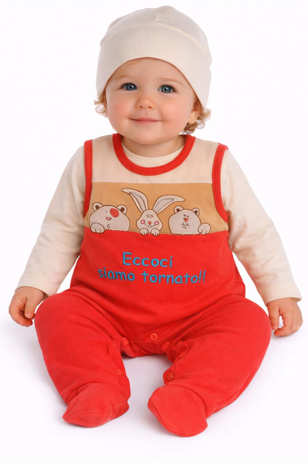 La Bortini Strampler Baby Stramplerhose Set Langarmshirt Mütze für Neugeborene (3-teilig, Erstlingsset für Jungen und Mädchen) aus Baumwolle, 56 62 für Neugeborene, unisex
