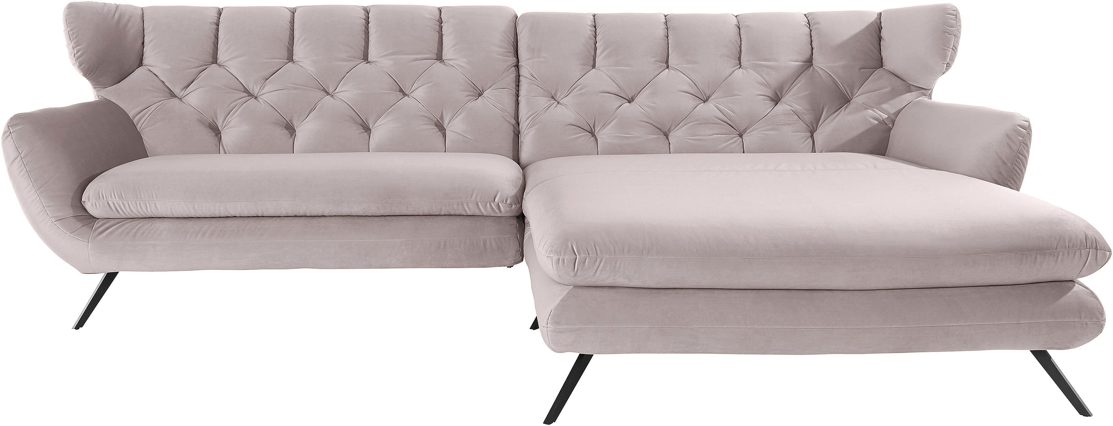 3C Candy Ecksofa Beatrice Designsofa in moderner Retrooptik, bequem und ext günstig online kaufen