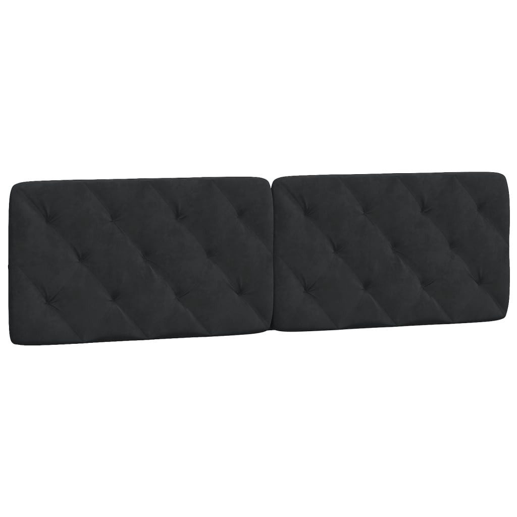 vidaXL Bett Kopfteil-Kissen Schwarz 180 cm Samt (1-tlg) günstig online kaufen