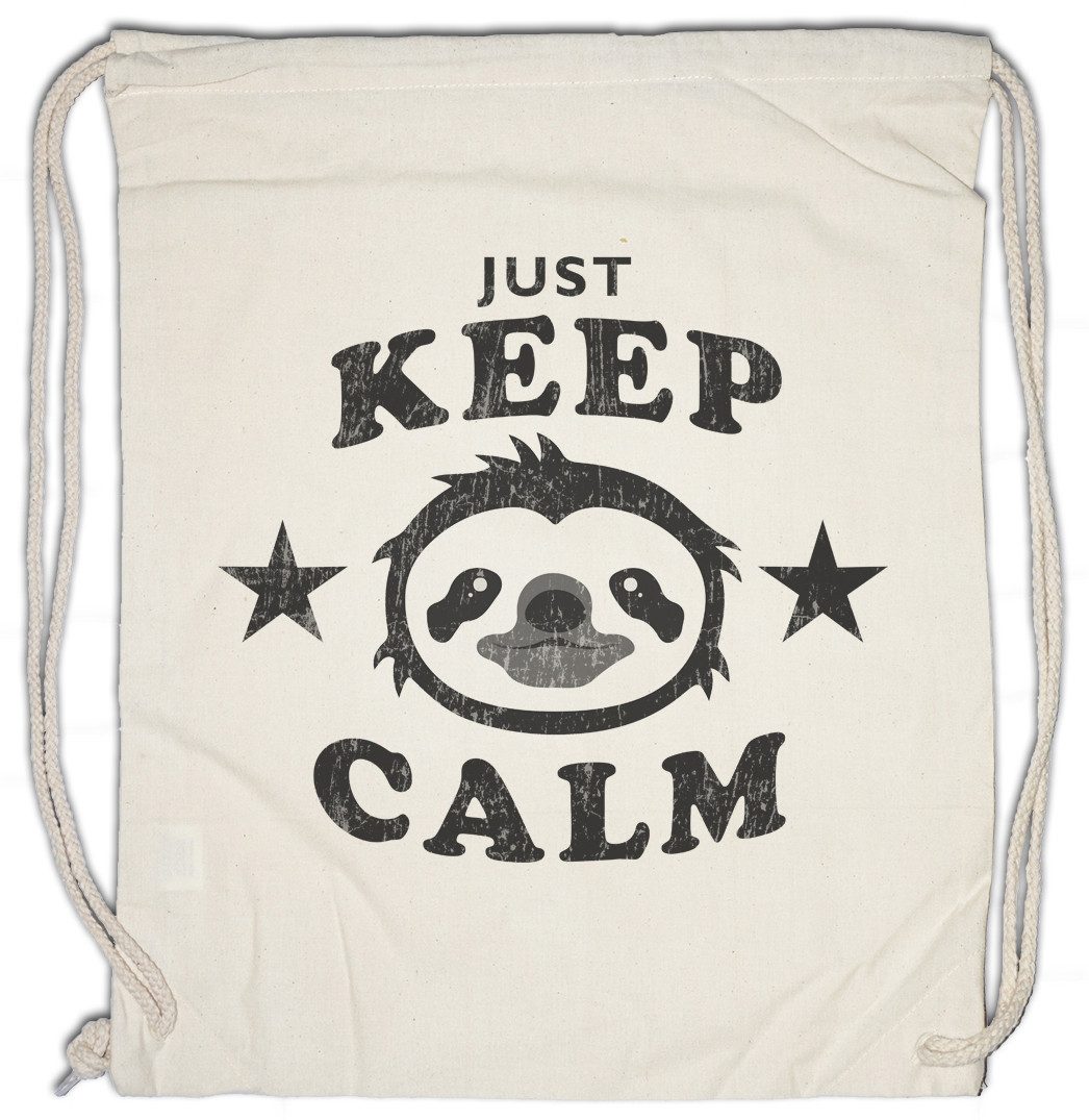 Turnbeutel Just Keep Calm Turnbeutel Hakuna Matata Faultier Sloth Faulenzen