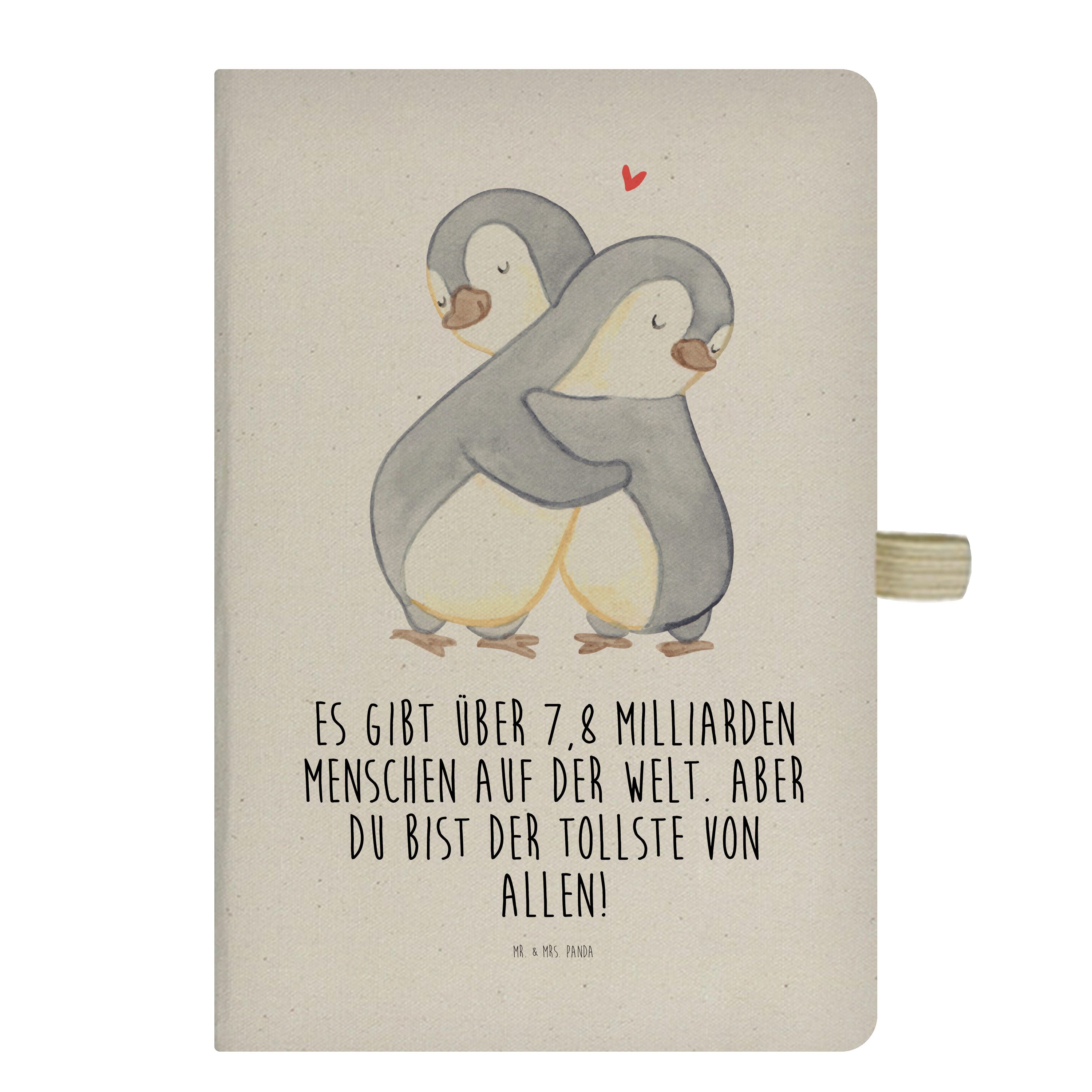 Mr. & Mrs. Panda Notizbuch Pinguine Kuscheln - Transparent - Geschenk, Freundin, Geschenk für Pa Mr. & Mrs. Panda