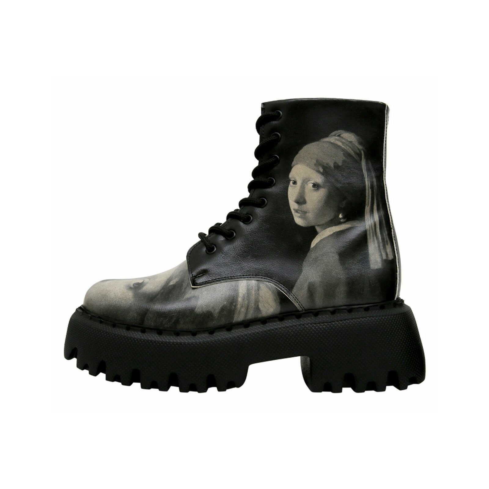 DOGO Navy Schnürstiefel Boots Girl With A Pearl Earring Bw Damen Chelseaboots Handgefertigt