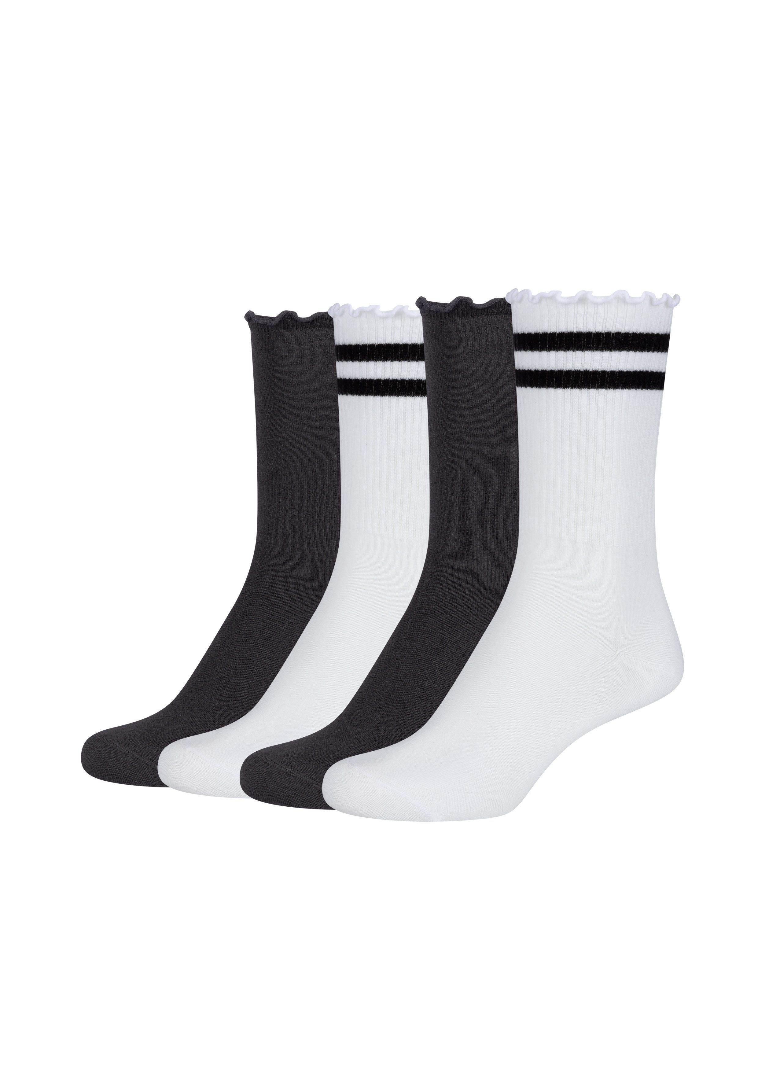 Tamaris Socken (4 Paar) mit verstärkter Ferse und Spitze, aus Viskose, seidig-weich