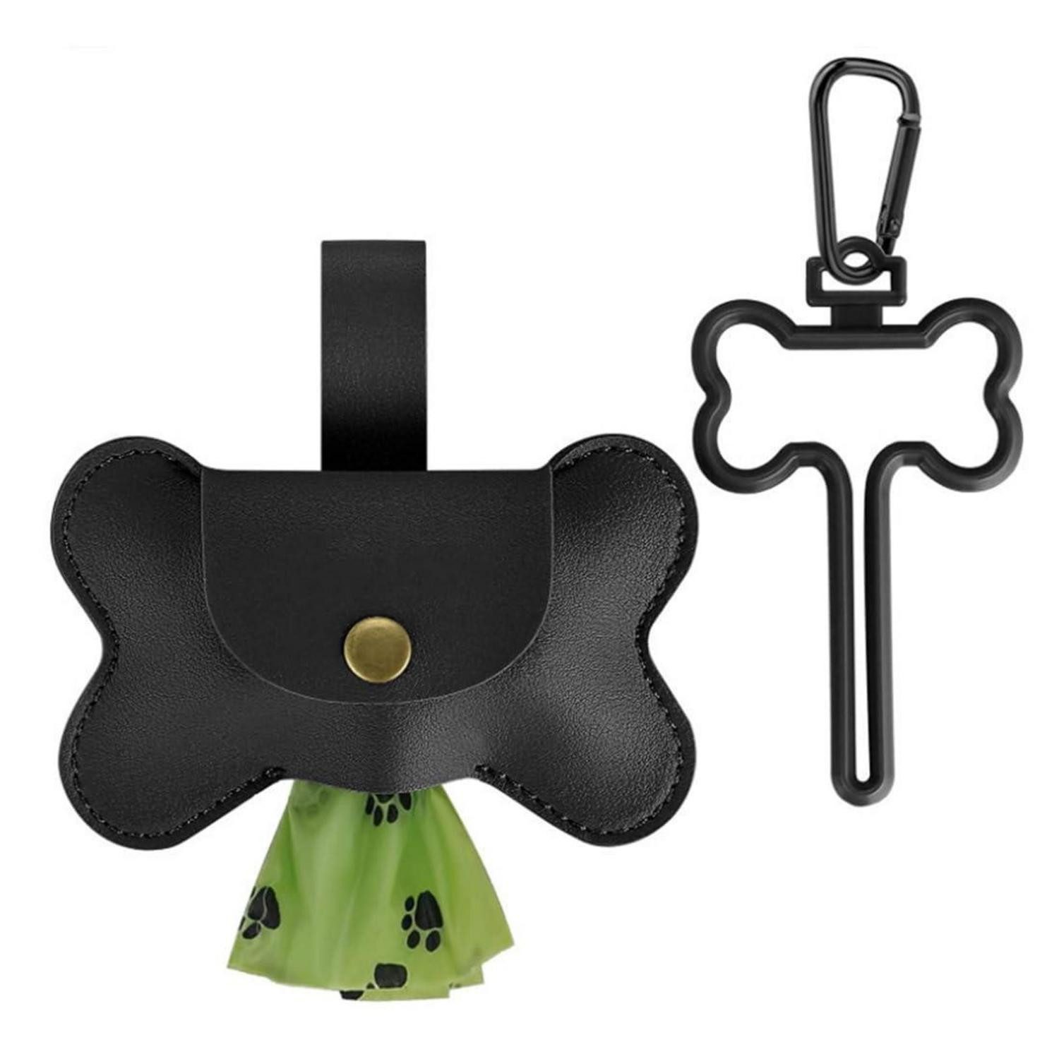 LuxusKollektion Hygienebeutelspender Hundekotbeutel Spender Freihand Clip in Lederoptik