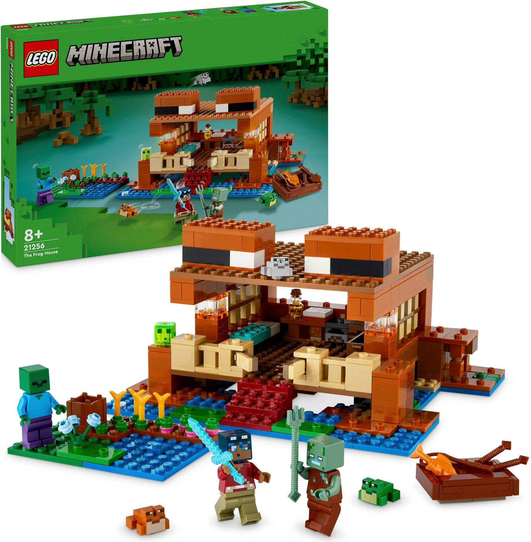 LEGO® Konstruktionsspielsteine Das Froschhaus (21256), LEGO Minecraft, (400 St), Made in Europe