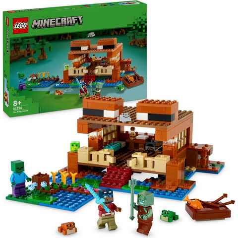 LEGO® Konstruktionsspielsteine Das Froschhaus (21256), LEGO Minecraft, (400 St), Made in Europe