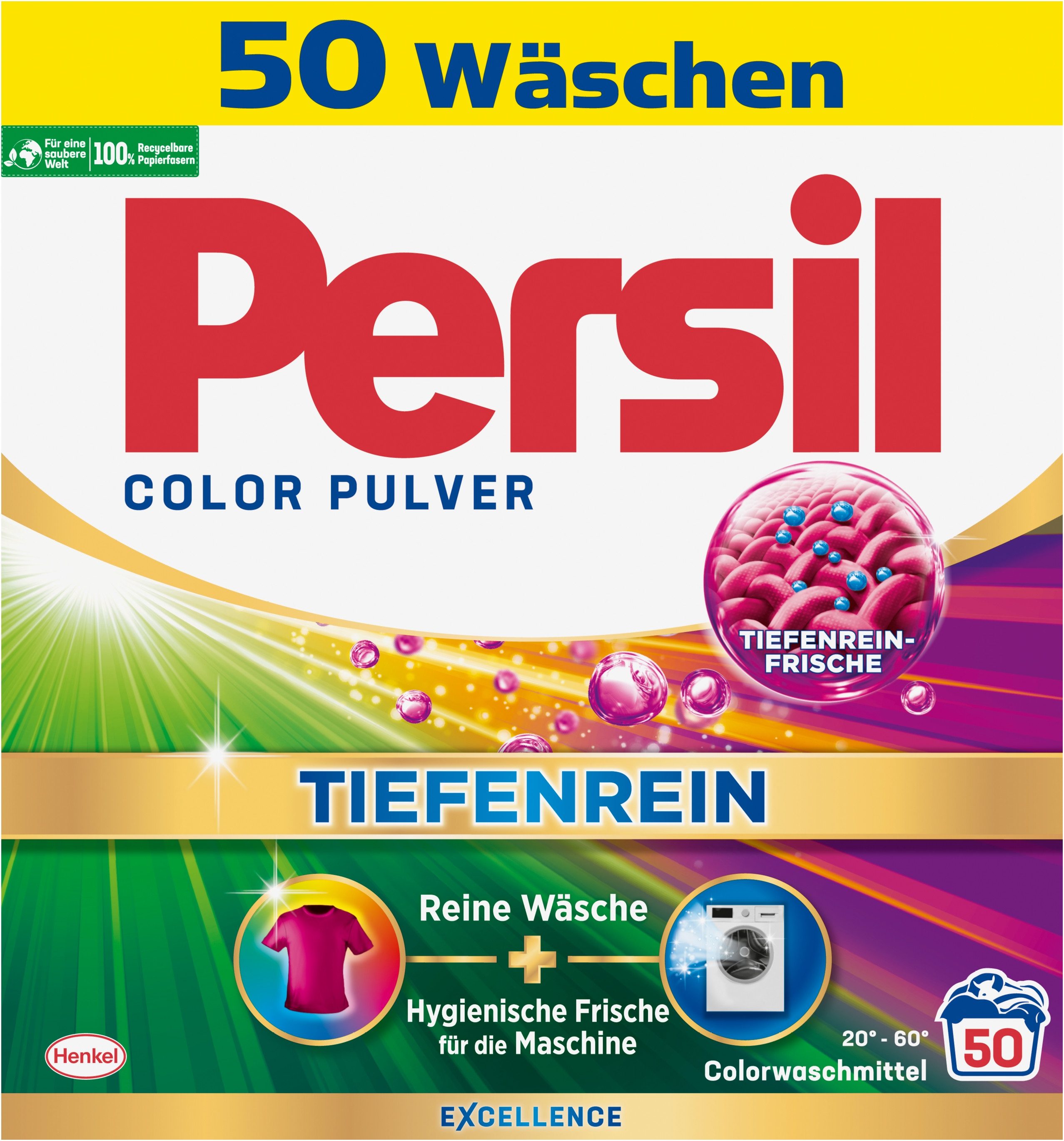 Persil PERSIL Pulver Color Waschmittel Color 50WL Inhalt 3,0kg Colorwaschmittel