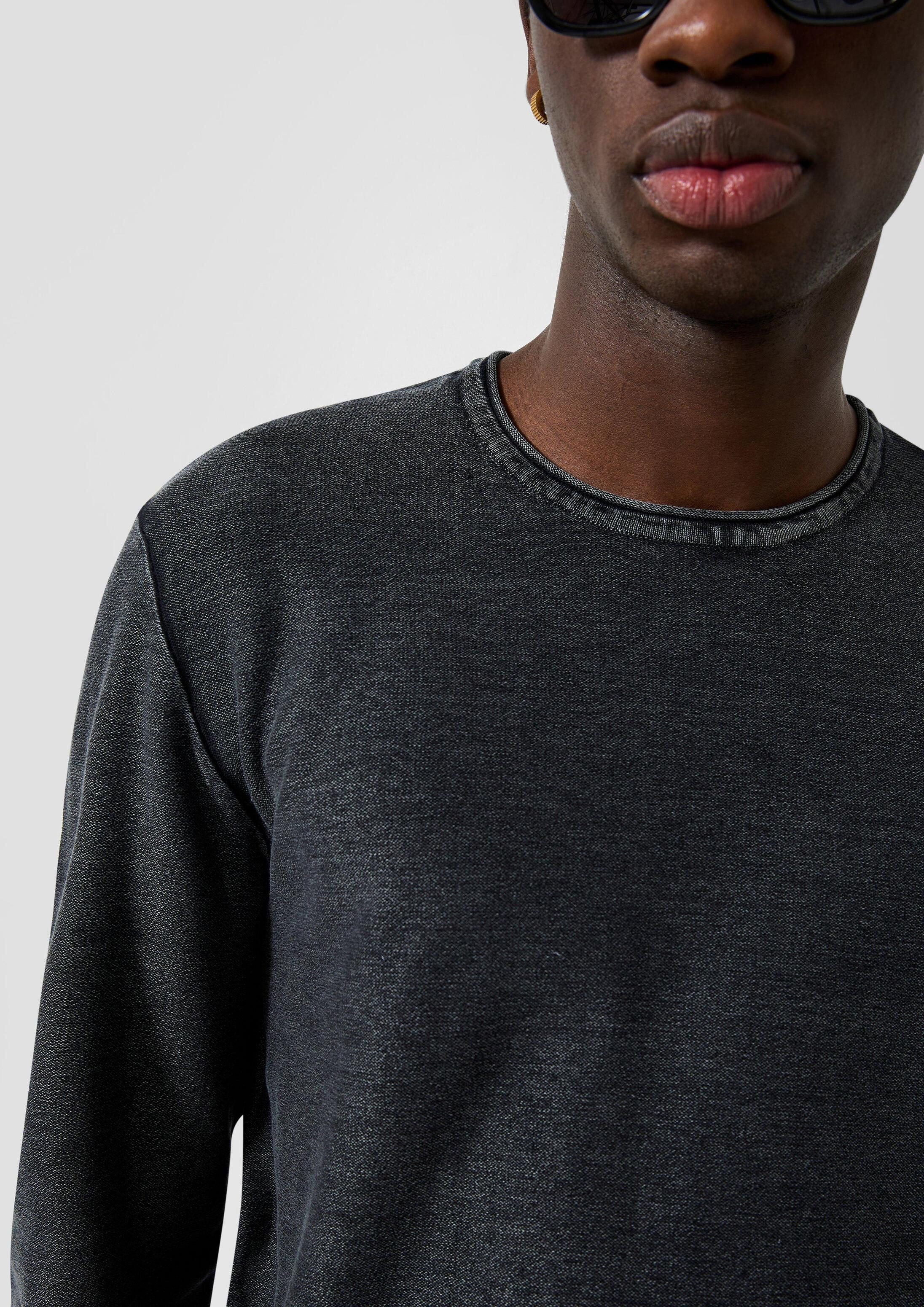 QS Longpullover Strickpullover Gewaschener Strickpullover