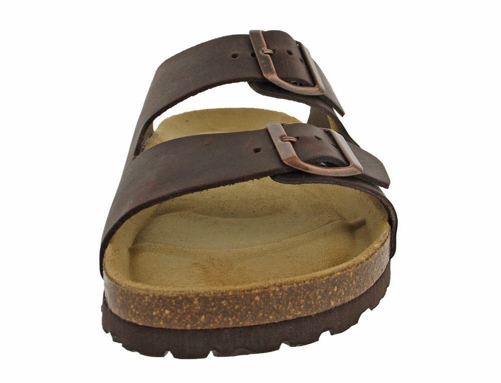 SUPERSOFT Fjort Herren Pantolette mit Lederfußbett Pantolette