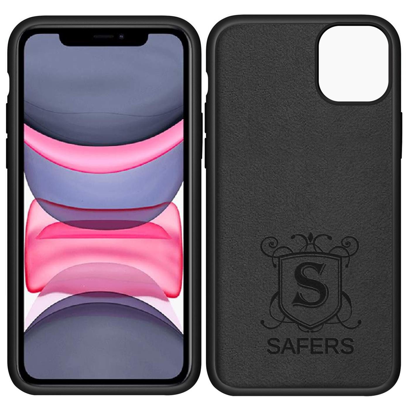 CoolGadget Handyhülle Silikon Case für das iPhone 11 Slim TPU Cover 6,1 Zoll, Weiche Schutz Hülle mit Innen Fleece aus Stoff Handy Tasche – Bild 3 von 5