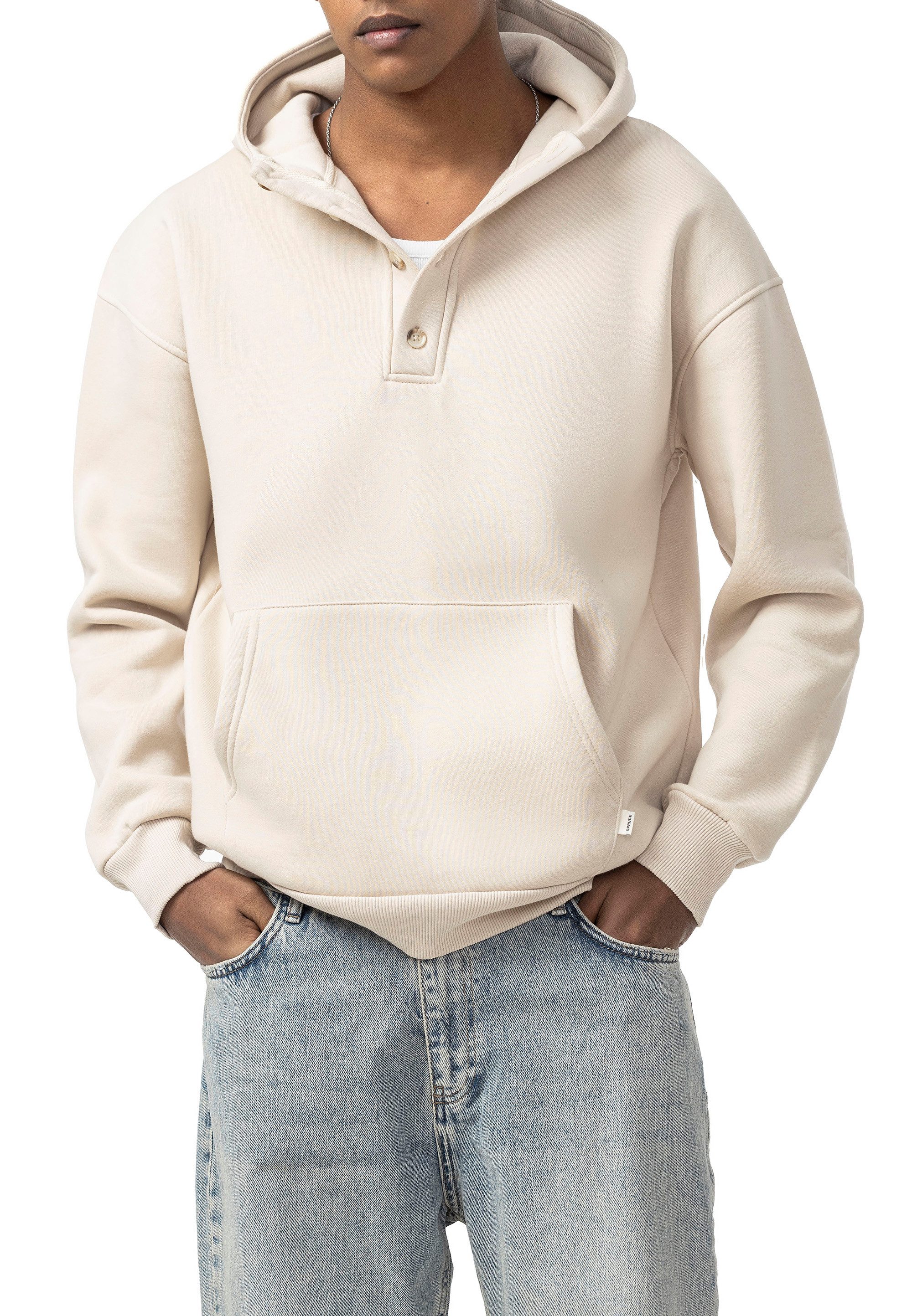 RedBridge Hoodie Oversized mit Knopfleiste und Kängurutasche – Bild 4 von 5