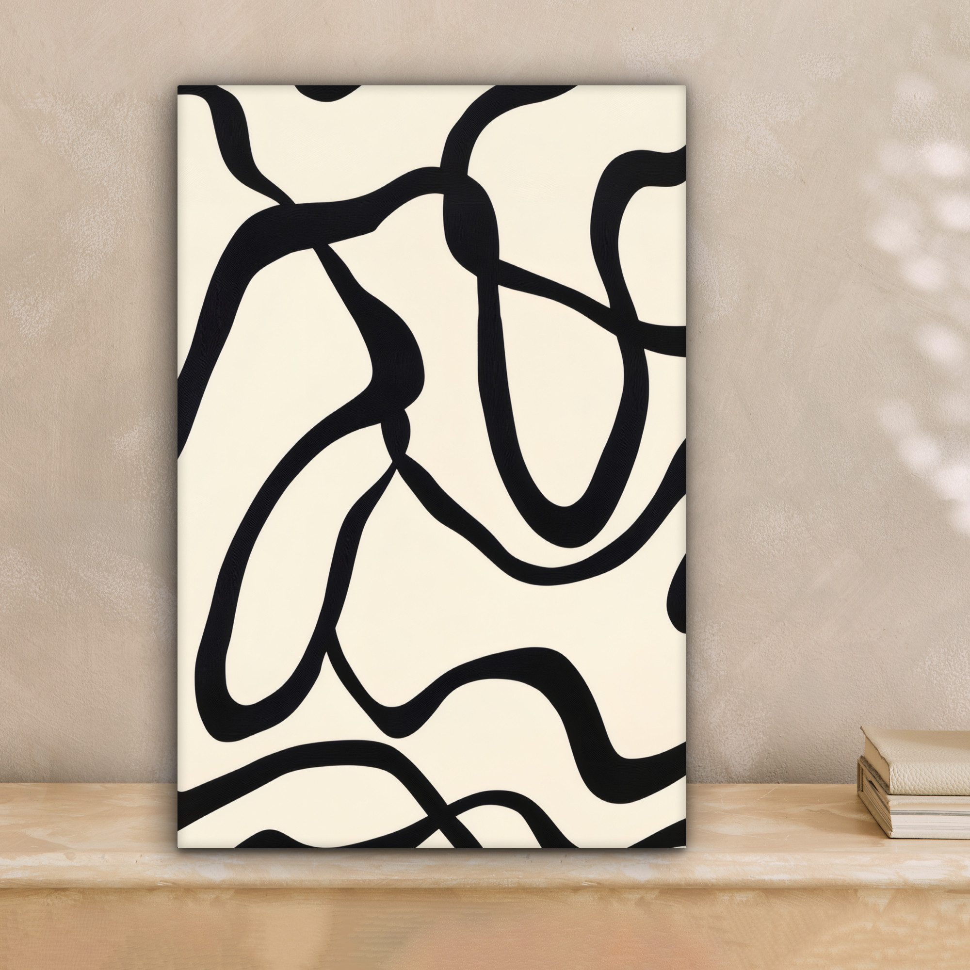 OneMillionCanvasses® Leinwandbild Abstrakt - Linien - Modern - Beige, Fotod günstig online kaufen
